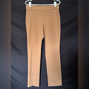 Rafaella Tan Straight Leg Pants Tailored High-Waist 10